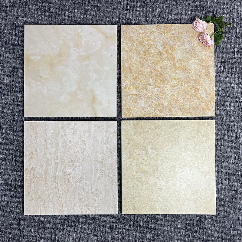 현대 바닥 디자인은 세라믹 타일 욕실 광 오렌지 색 자기 30x30cm에 글레이즈를 발랐습니다