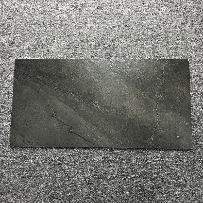 비 하락 매트 60 Ｘ 120 광택 자기는 룸 플로어를 하기 위한 꾸밈 없는 짙은 회색을 타일로 덮습니다