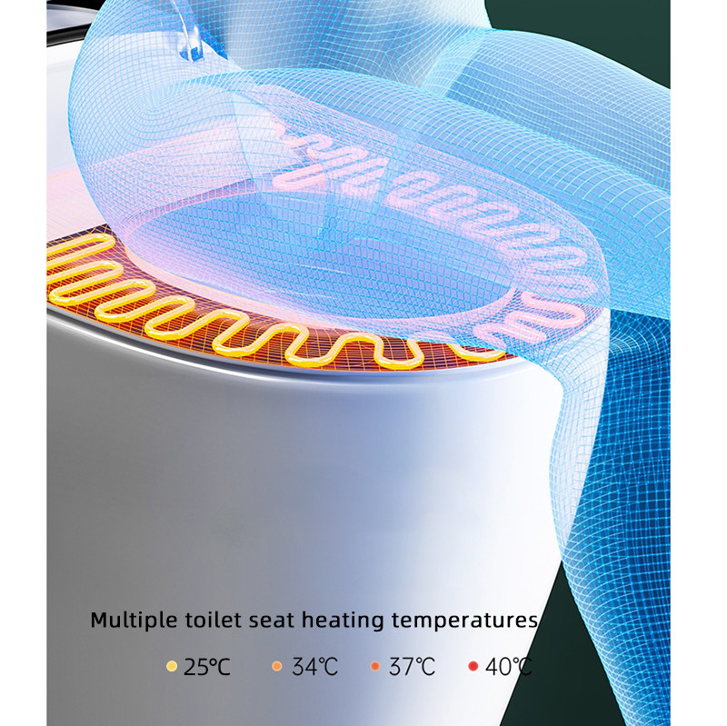세라믹 플로어 1조각 지적 스마트 화장실 사발 전기 자동 같은 높이의 WC 비데