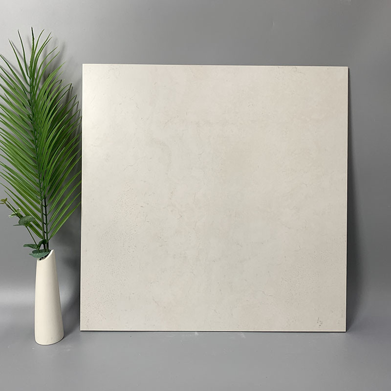 600x600mm 풀 바디 화이트 색 닦은 광택 대리석 재질 바닥 벽은 슬립 방지성을 타일로 덮습니다
