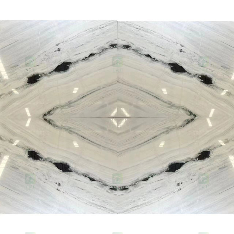 계단 천연 대리석 호석에 바닥을 까는 검은 혈관 백대리암 팬더 하얀 벽