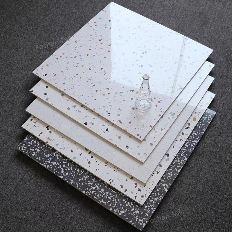 60x60cm 거실 주방 욕실 벽 바닥용 고광택 광택 유약 테라조 타일