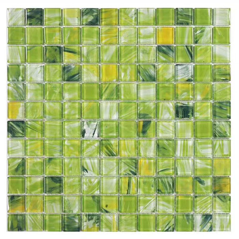 발코니 부엌 욕실 벽 수영장 타일에 대 한 300x300mm 크리스탈 유리 모자이크 타일