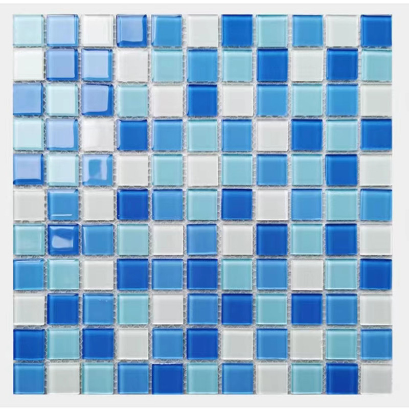 300x300mm 크리스탈 글래스 모자이크 바닥 벽돌 타일 욕실 수영장 부엌 백스플래시