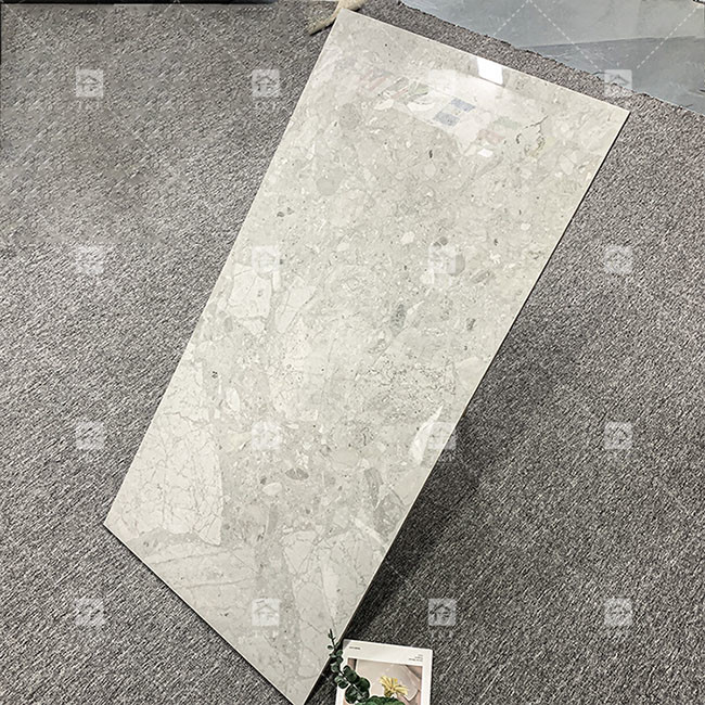 럭셔리 600x1200mm 전체 몸 빛나는 닦은 유리 타일 바닥에 대리석 포르셀라인 타일