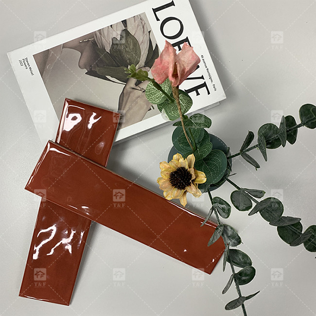 75x300mm 파동 빛나는 녹화 된 포르셀린 지하철 타일 레스토랑 백스플래시 부엌 욕실 샤워 벽 타일