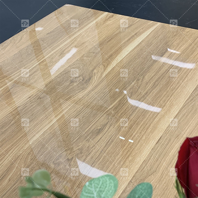 고 광택 인테리어 나무 모양 포르셀린 바닥 타일 반 미끄러움 닦은 가시화 된 포르셀린 거실 타일 바닥